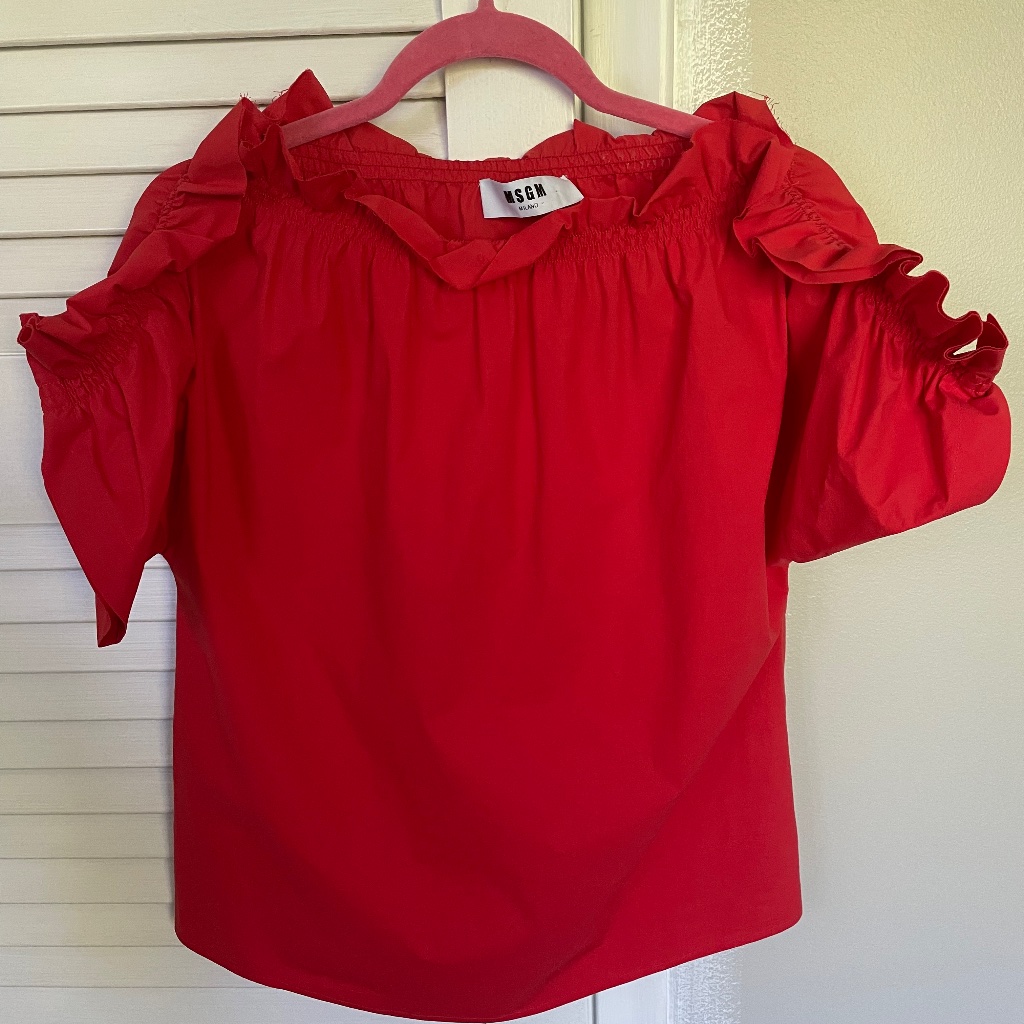 Msgm Red Blouse